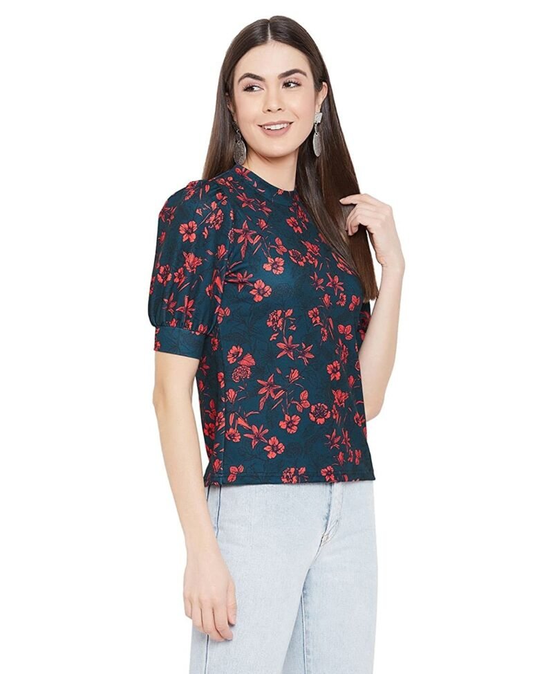 Uptownie Lite Women's Solid High Neck Top - Image 2