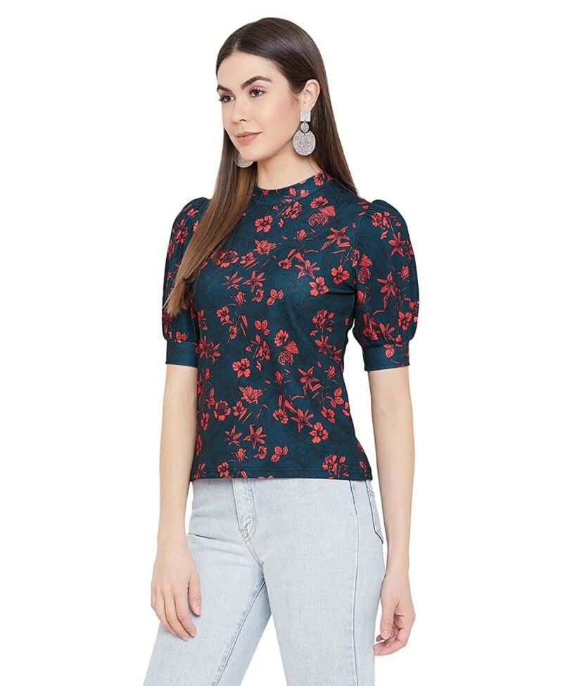 Uptownie Lite Women's Solid High Neck Top - Image 4